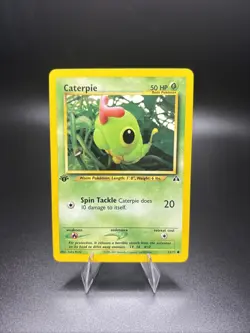 1st Edition VINTAGE Pokemon Card Caterpie 53/75 - Neo Discovery - Near Mint NM - Image 1