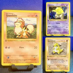 Pokemon Base Set TCG 1st Edition Shadowless Base Set 3 Card Lot. - Image 1