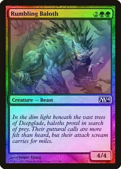 Rumbling Baloth FOIL Magic 2014 / M14 NM Green Common MAGIC MTG CARD ABUGames - Image 1