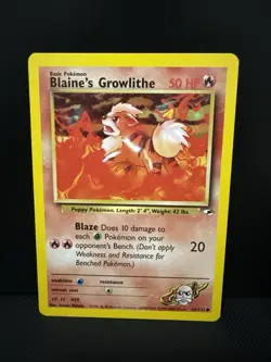 Blaine’s Growlithe - 62/132 - Common - Gym Challenge - Pokemon Card - NM - Image 1