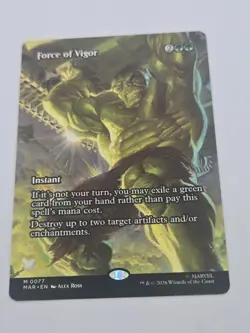 Force of Vigor Borderless 77 Marvel Universe Eternal Legal Magic the Gathering - Image 3