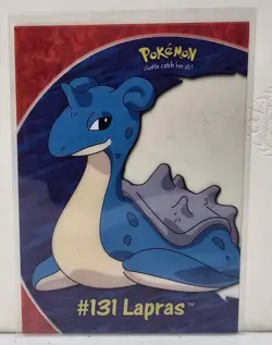 Lapras RARE NM Clear Card Pokemon Topps TV Animation Series 3 #PC10 #131 - Image 1