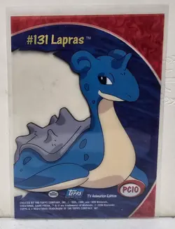Lapras RARE NM Clear Card Pokemon Topps TV Animation Series 3 #PC10 #131 - Image 2