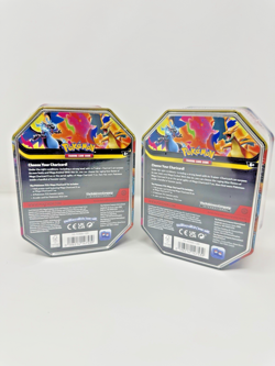Pokemon TCG Mega Charizard X Y Tins Sealed Set of 2 Phantasmal Flames New - Image 2