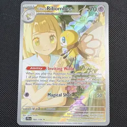 Pokemon TCG Lillie's Ribombee Illustration Rare Holo Full Art 164/159 English - Image 1