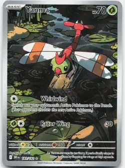 Yanma 183/182 Illustration Rare Destined Rivals Pokemon Holo Near Mint - Image 1