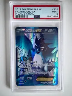 Pokemon TCG Articuno EX Full Art Team Plasma 132/135 Plasma Storm PSA 9 - Image 1