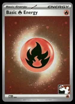 DOUBLE SWIRL 🌀 Play! Pokemon Stamped Promo Fire Energy Cosmo Holo - NM #2 - Image 1