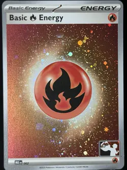 DOUBLE SWIRL 🌀 Play! Pokemon Stamped Promo Fire Energy Cosmo Holo - NM #2 - Image 5