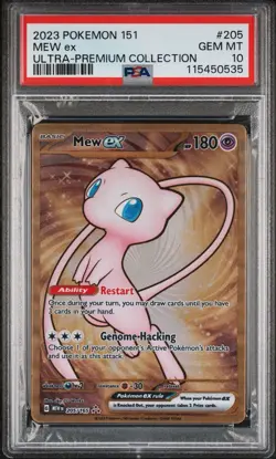 2023 Pokemon Mew ex Full Art 151 UPC Gold Metal Promo Card 205/165 PSA 10 GEM MT - Image 1