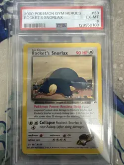 Pokemon Gym Heroes Rocket’s Snorlax English PSA 6 - Image 1