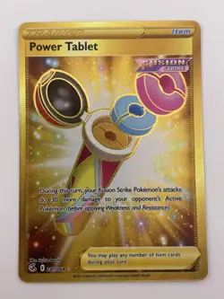 Pokemon Power Tablet 281/264 Gold Secret Rare Fusion Strike Trainer NM - Image 3
