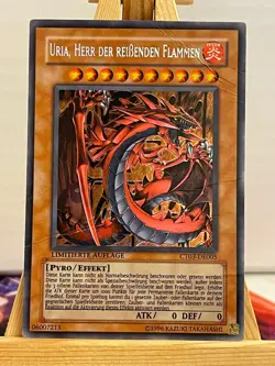 Uria, Herr Der Reißenden Flammen CT03-DE005 Secret Rare Deutsch Poor YUGIOH - Image 1