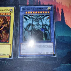 Yugioh God Set LC01-EN001 LC01-EN002 LC01-EN003 LP - MP Slifer Ra Obelisk - Image 4