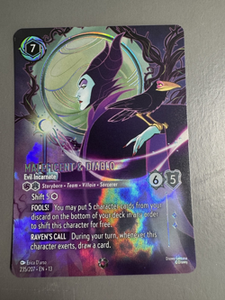 Disney Lorcana Attack Of The Vines - Maleficent & Diablo 235/207 Enchanted - Image 1
