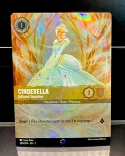 Disney Lorcana Cinderella Ballroom Sensation - Enchanted - 205/204 NM Rare TCG - Image 1