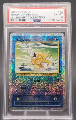 Pokemon TCG Magikarp Legendary Collection 2002 Reverse Foil #52 PSA 6 EX-MT - Image 1