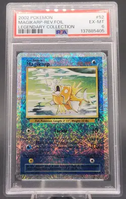 Pokemon TCG Magikarp Legendary Collection 2002 Reverse Foil #52 PSA 6 EX-MT - Image 2