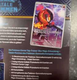 Pokemon Fatale Flammen Pokemon Center Top-Trainer-Box Neu OVP Deutsch Case Riss - Image 3