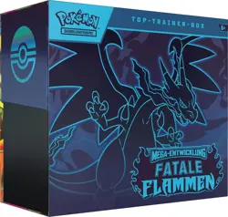 Pokemon Mega Entwicklung Fatale Flammen Top Trainer Box deutsch NEU OVP Sealed - Image 1