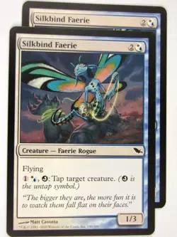 MTG Magic: the Gathering Cards: SILKBIND FAERIE x2: SHM - Image 1