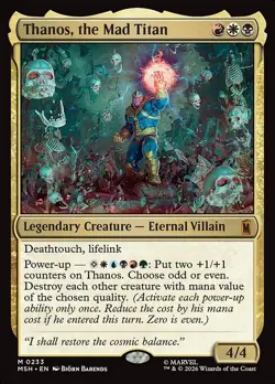 Thanos, the Mad Titan 233 Marvel Super Heroes MTG MSH - Image 1