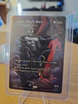 MTG Venom King in Black Traditional Foil Mythic Rare Marvel M0022 NM - Image 1