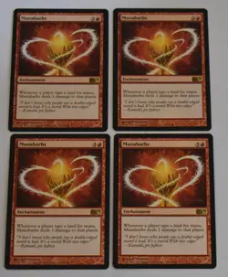 4x MANABARBS Red Rare Enchantment M10 MTG Card - Image 2