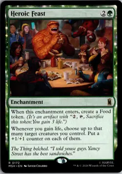 Heroic Feast 172 Rare Marvel Super Heroes Magic: The Gathering Near Mint - Image 1