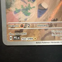 Pokemon TCG Paldean Wooper 102/094 Me02 Phantasmal Flames Illus Rare Holo EN - Image 4