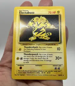 Electabuzz Base Set Rare 020/102 Pokemon TCG MP - Image 3