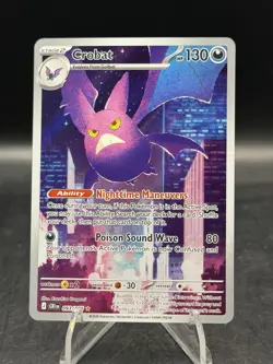 Pokemon TCG Crobat 093/086 ME04: Chaos Rising Illustration Rare Holo NM - Image 1