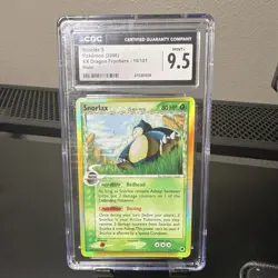 Nintendo Pokemon TCG Snorlax δ 10/101 EX Dragon Frontiers Holo CGC 9.5 2006 - Image 1