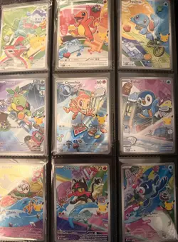 Pokemon Full Set of 9 First Partner Series 1 Illustration Collection English NM - Image 1