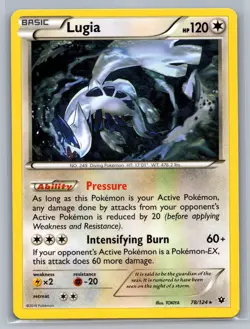 Lugia 78/124 Rare Fates Collide Pokemon Near Mint - Image 1