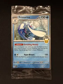 Pokemon TCG Primarina 020/084 Sealed Barnes & Noble 30th Pitch Black Promo - Image 1