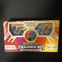 Pokemon Sun & Moon Trainer Kit Lycanroc & Alolan Raichu Starter 2-Player - Image 1