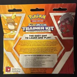 Pokemon Sun & Moon Trainer Kit Lycanroc & Alolan Raichu Starter 2-Player - Image 2