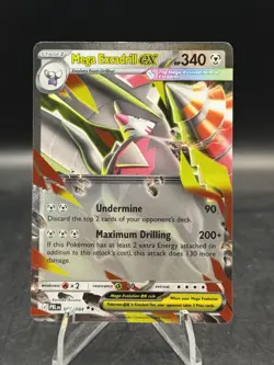 Pokemon TCG Mega Excadrill ex 065/084 Me05: Pitch Black Double Rare Holo NM - Image 1