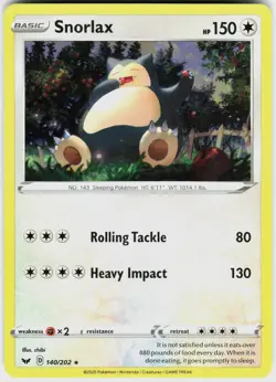 SNORLAX (COSMOS HOLO) 140/202 BLISTER EXCLUSIVES LP / A102-1 - Image 1