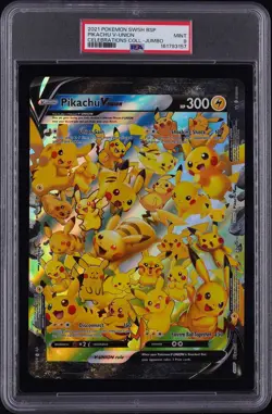 Pokemon TCG Pikachu V-UNION SWSH141 SWSH Promo Jumbo Holo EN PSA 9 2021 - Image 1