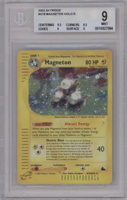 BGS 9 MINT 2003 Skyridge Magneton #H18 E-Serie Holo Rare Pokemon Trading Card - Image 1