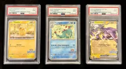 2025 Pokemon Illustration Contest Pikachu Feraligatr Toxtricity PSA 9 Lot - Image 1