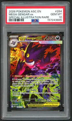 Pokemon Card - PSA 10 Mega Gengar EX 284/217 - Ascended Heroes SIR - GEM MT - Image 1