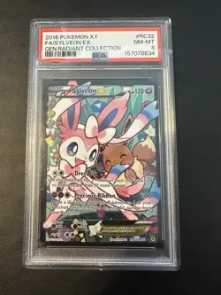 PSA 8 Sylveon EX Full Art RC32/RC32 XY Generations Pokemon TCG - Image 1
