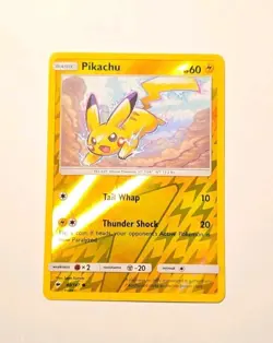 Pokemon Pikachu 40/147 Common Burning Shadows Pokemon Reverse Holo LP - Image 1