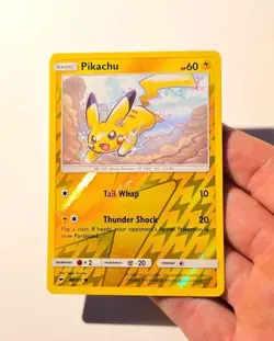 Pokemon Pikachu 40/147 Common Burning Shadows Pokemon Reverse Holo LP - Image 3