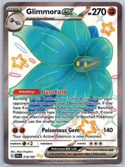 Glimmora ex 218/091 Shiny Ultra Rare Paldean Fates Pokemon Holo Near Mint - Image 1