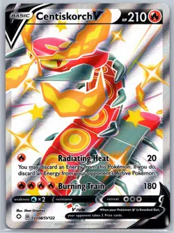 Centiskorch V SV108/SV122 Holo V Rare Shining Fates Shiny Vault Pokemon NM - Image 1