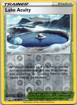 Pokemon Lake Acuity 160/196 Reverse Holo Lost Origin Free Shipping! - Image 1